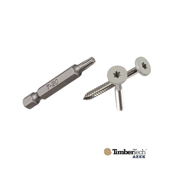 Timbertech TOPLoc Fascia Screws For Composite - Light Gray - The Deck Store USA