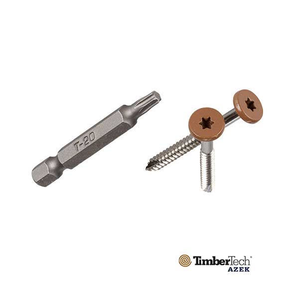 Timbertech TOPLoc Fascia Screws For Composite - Teak - The Deck Store USA