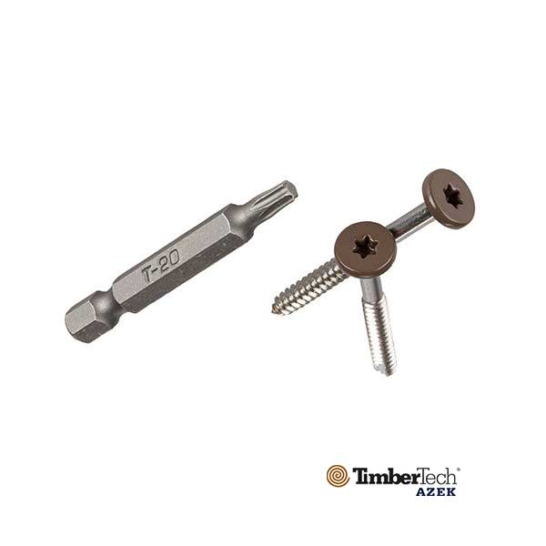 Timbertech TOPLoc Fascia Screws For Composite - Walnut - The Deck Store USA