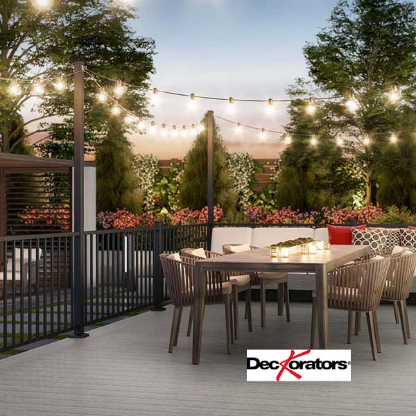 Deckorators 2-1/2" Post Extensions On Rail - The Deck Store USA