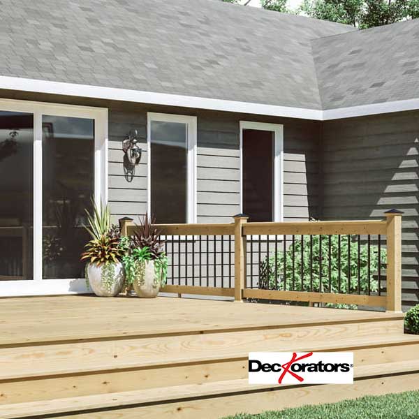 Deckorators Classic Round Balusters Installed - The Deck Store USA