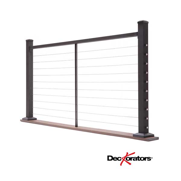 Deckorators Contemporary Cable Line Top Rail Section - The Deck Store USA