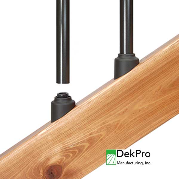 DekPro Architectural Round Stair Baluster Connectors Application - The Deck Store USA