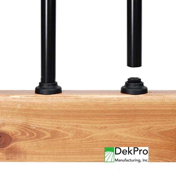 DekPro Architectural Round Straight Baluster Connectors Application - The Deck Store USA