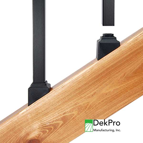 DekPro Architectural Square Stair Baluster Connectors Application - The Deck Store USA