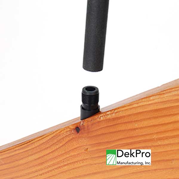 DekPro Round Stair Baluster Connector Application - The Deck Store USA