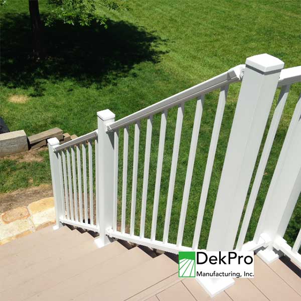 DekPro Prestige White Stair Rail Installed at The Deck Store USA