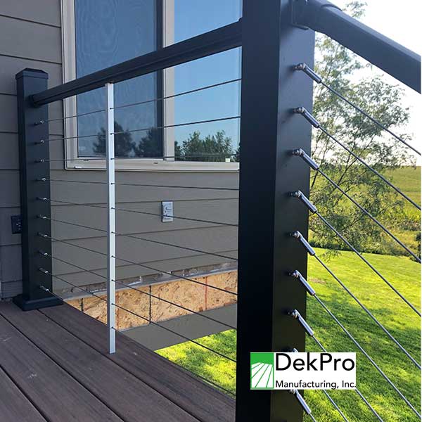 FlexFX Metal Post Sleeve Cable Fittings Installed - The Deck Store USA