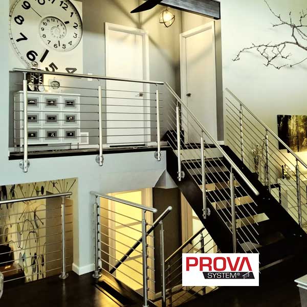 Prova PA2 Brushed Aluminum Side Mount Posts Installed - The Deck Store USA