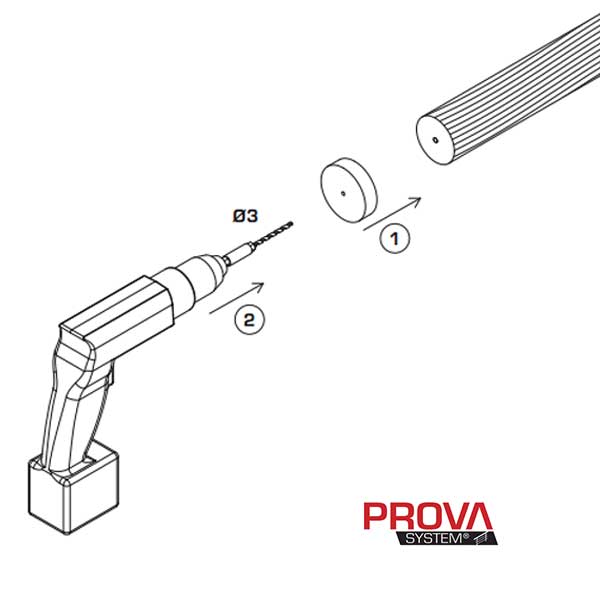 Prova PA21 Wood Handrail Drilling Template Diagram - The Deck Store USA
