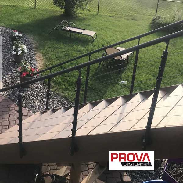 Prova PA2 Anthracite Side Mount Posts Installed - The Deck Store USA