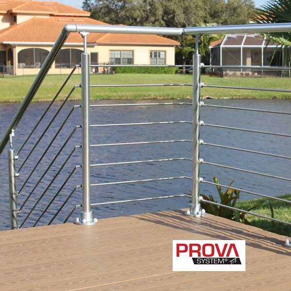 Prova PA4 Aluminum Handrail On Rail - The Deck Store USA