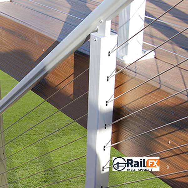RailFX Series 250 Intermediate Post Fitting On Stairs - The Deck Store USA