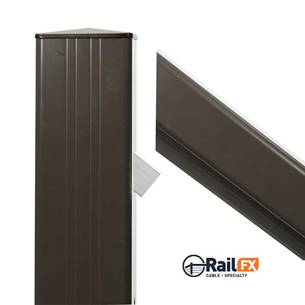 RailFX Series 250 12" Rail Connector Block Cut For Stair - The Deck Store USA