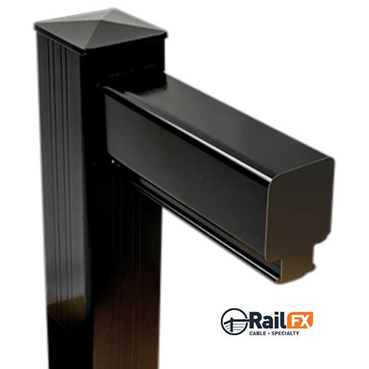 RailFX Series 250 Top Rail End Plate Installed - The Deck Store USA