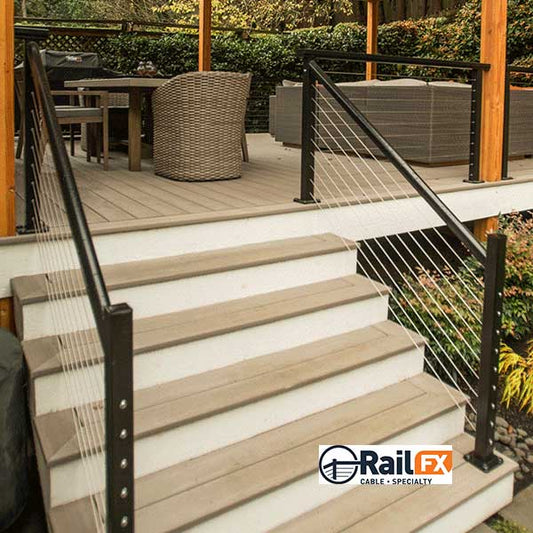RailFX Series 250 Graspable Top Rail Installed - The Deck Store USA