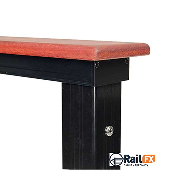 RailFX Series 400 Top Rail End Plate Installed - The Deck Store USA
