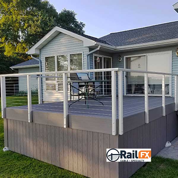 RailFX Flush Mount Fascia Post Kit Installed - The Deck Store USA