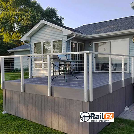 RailFX Flush Mount Fascia Post Kit Installed - The Deck Store USA