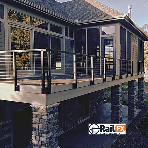 RailFX Fascia Posts Installed - The Deck Store USA
