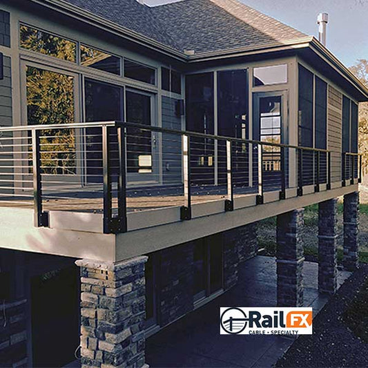 RailFX Fascia Posts Installed - The Deck Store USA