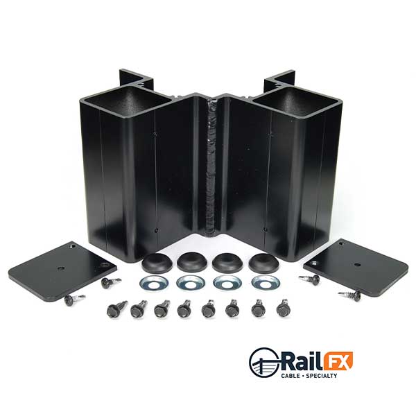 RailFX Fascia Double Outside Corner Bracket at The Deck Store USA