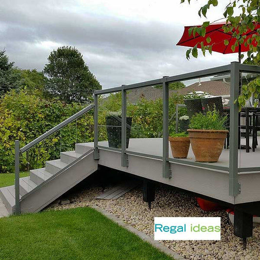 Regal Side Mount Post Brackets Installed - The Deck Store USA