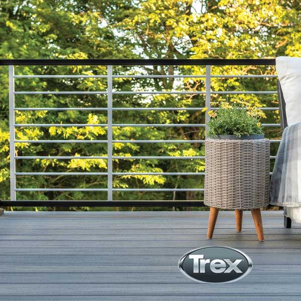 Trex Signature Rod Rail Black w/Platinum Rods at The Deck Store USA