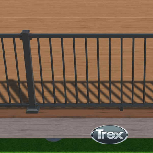 Trex Signature Round Baluster Rail Kit Drawing