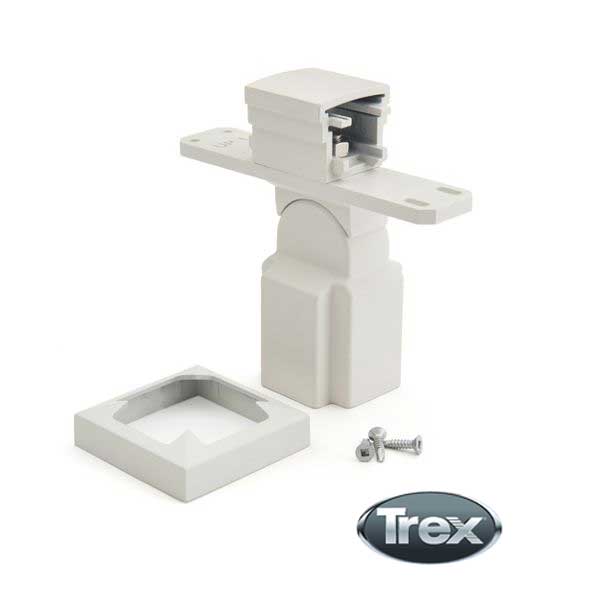 Trex Signature Stair Crossover Bracket - White