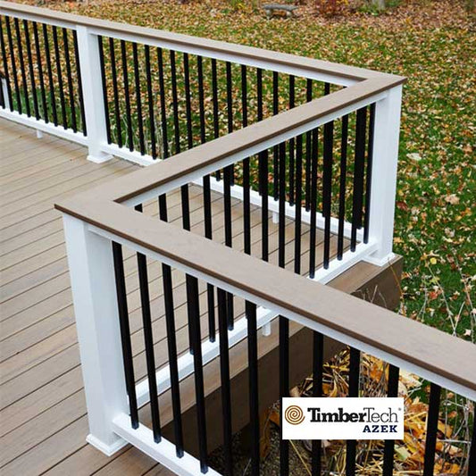 Timbertech/Azek Drink Rails Matte White Installed - The Deck Store USA