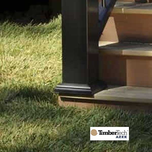 Timbertech/Azek Premier Post Skirts Installed - The Deck Store USA
