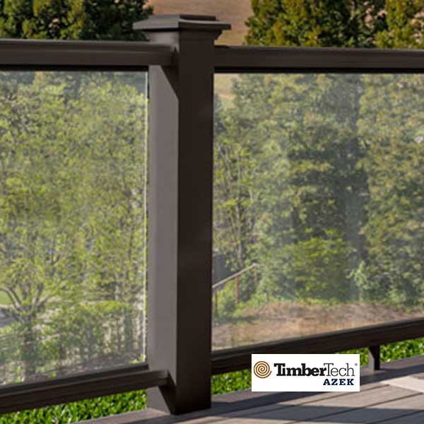 Timbertech/Azek Premier Post Sleeves - Matte Espresso Installed - The Deck Store USA