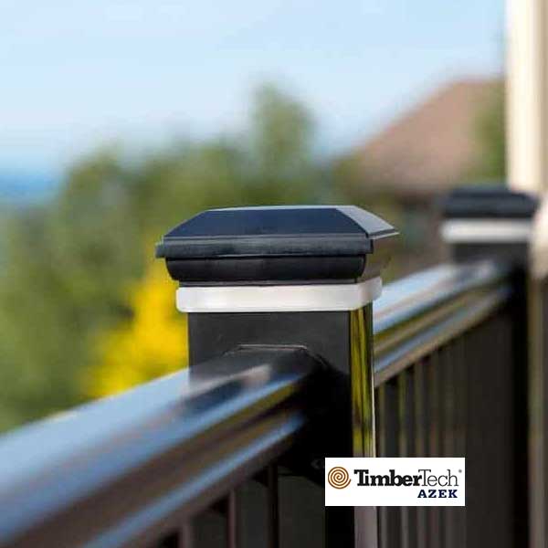 RadianceRail Express Post Cap Installed - The Deck Store USA