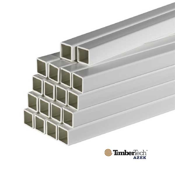 White RadianceRail Express Square Composite Balusters at The Deck Store USA