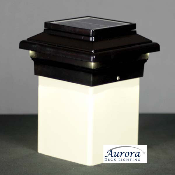 Aurora Aries Solar Post Cap Light - Black - The Deck Store USA
