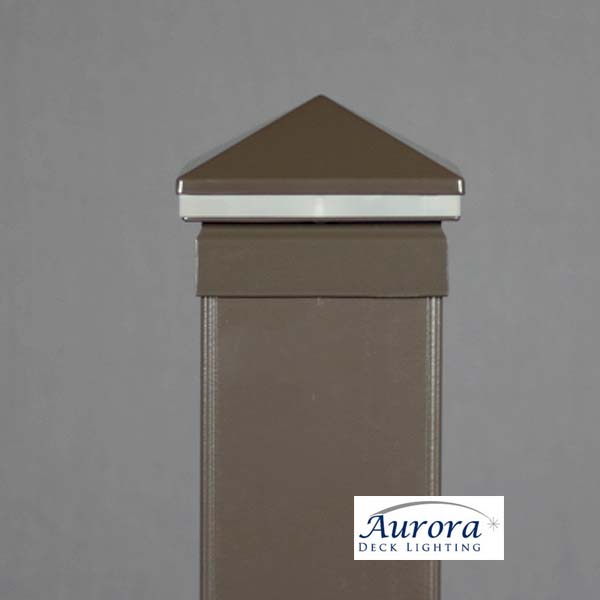 Aurora Iris LED Post Cap Light - Bronze - The Deck Store USA
