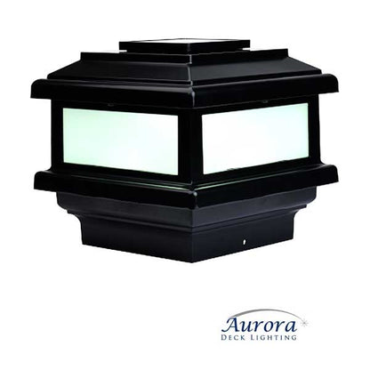 Aurora MaciMae Solar Post Cap Light - Black - The Deck Store USA