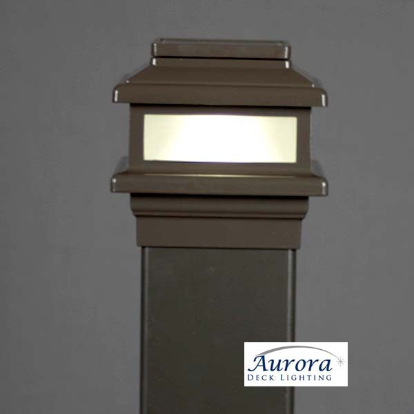 Aurora MaciMae Solar Post Cap Light - Bronze - The Deck Store USA