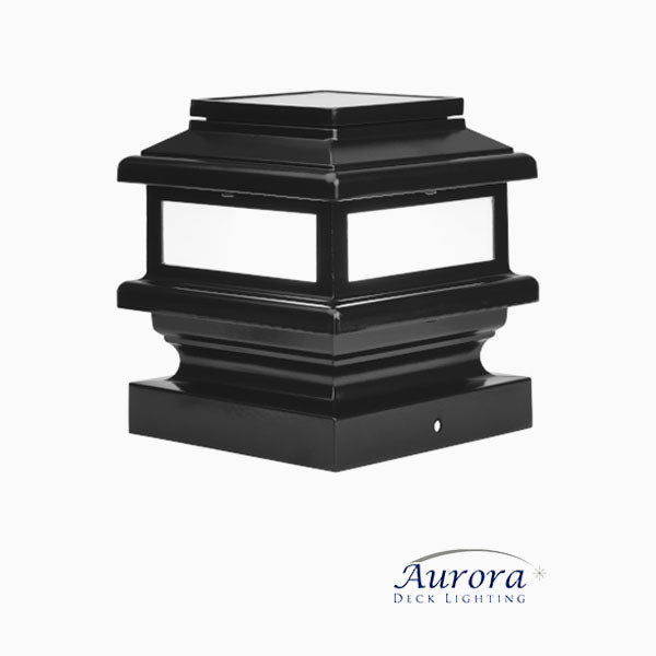 Aurora MaciMae Solar Post Cap Light - Matte Black - The Deck Store USA
