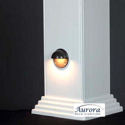 Aurora Mini Nebula Eyeball Post And Rail Light - Installed