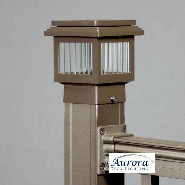 Aurora Mini Polaris Solar Post Cap Light - Bronze - Off - the Deck Store USA