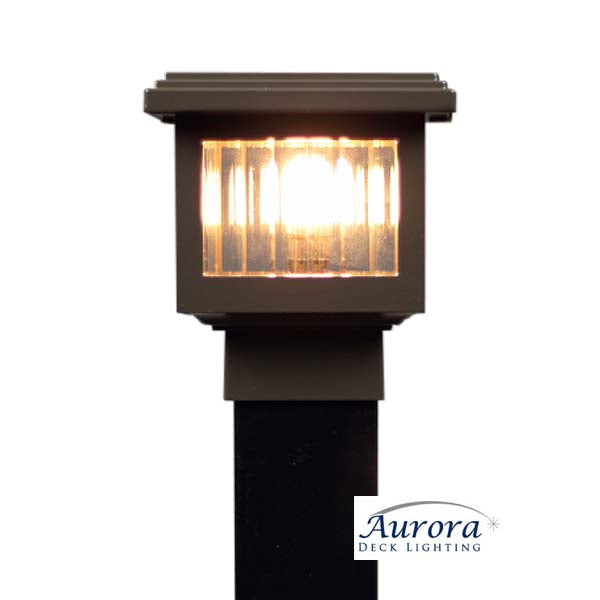 Aurora Mini Titan LED Post Cap Light - Bronze - The Deck Store USA