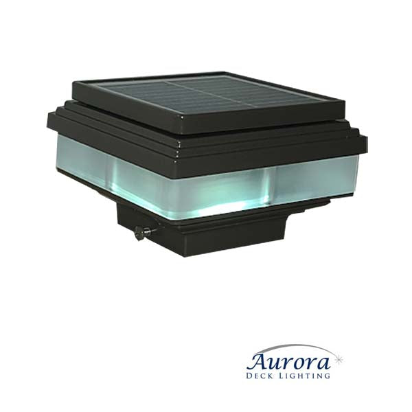 Aurora Mini Zena Solar Post Cap Light - Bronze - Cool White - The Deck Store USA