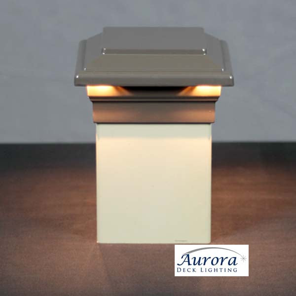 Aurora Neptune LED Post Cap Light - Bronze - The Deck Store USA