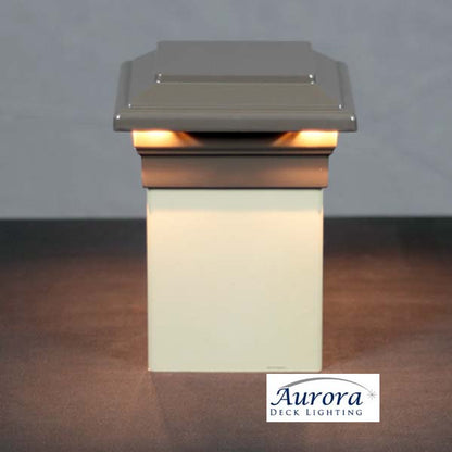 Aurora Neptune LED Post Cap Light - Bronze - The Deck Store USA
