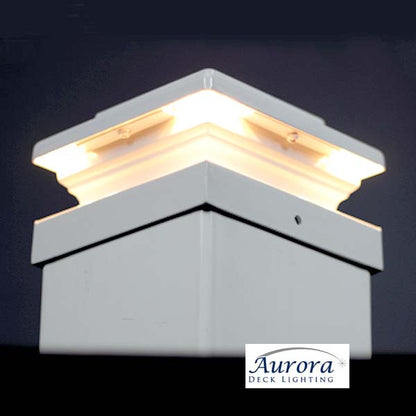 Aurora Neptune LED Post Cap Light - White - The Deck Store USA