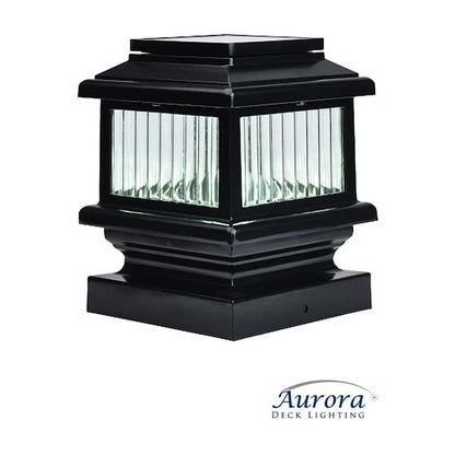 Aurora Polaris Solar Post Cap Light - Black - The Deck Store USA
