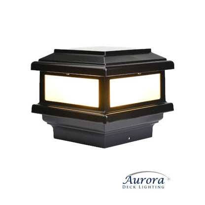 Aurora Triton LED Post Cap Light - Black - The Deck Store USA