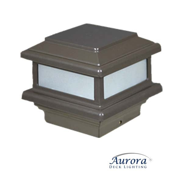 Aurora Triton LED Post Cap Light - Bronze - The Deck Store USA